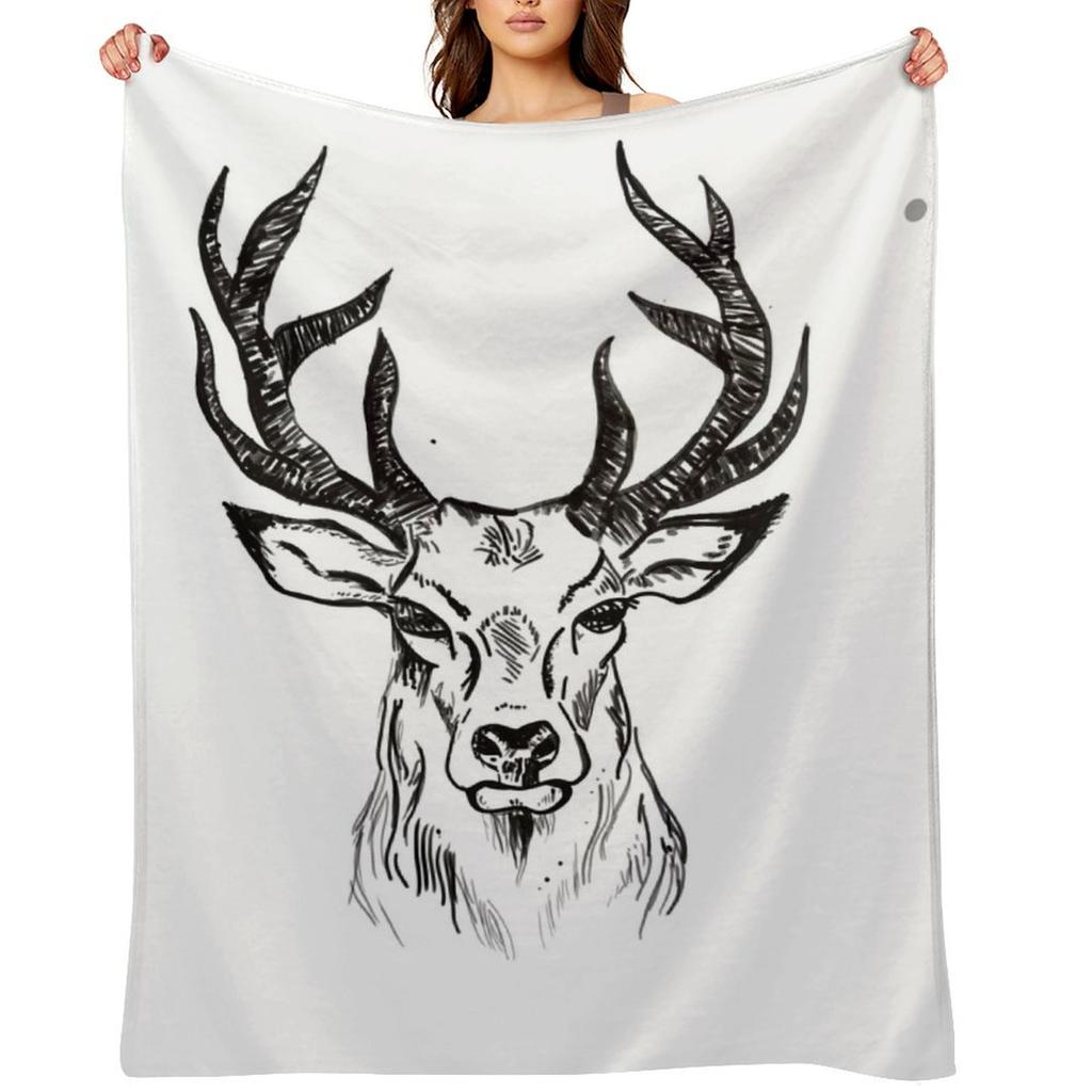 Stag Throw Blanket Loose Weighted Blankets For Baby Flannels Blankets