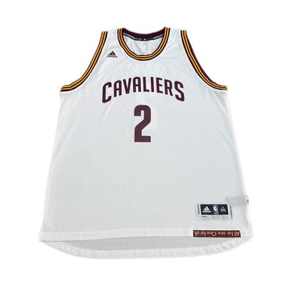 NBA Cavaliers Кайри Ирвинг #2 Домашняя Футболка без рукавов спортивная модная дышащая с круглым вырезом Унисекс футболка Белая 7470A-CVW-K91515