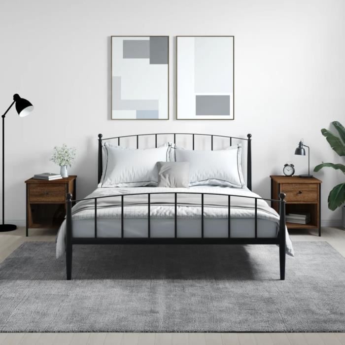 VidaXL Bedside Tables 2pcs Brown Oak 40x42x50cm Engineered Wood 825942