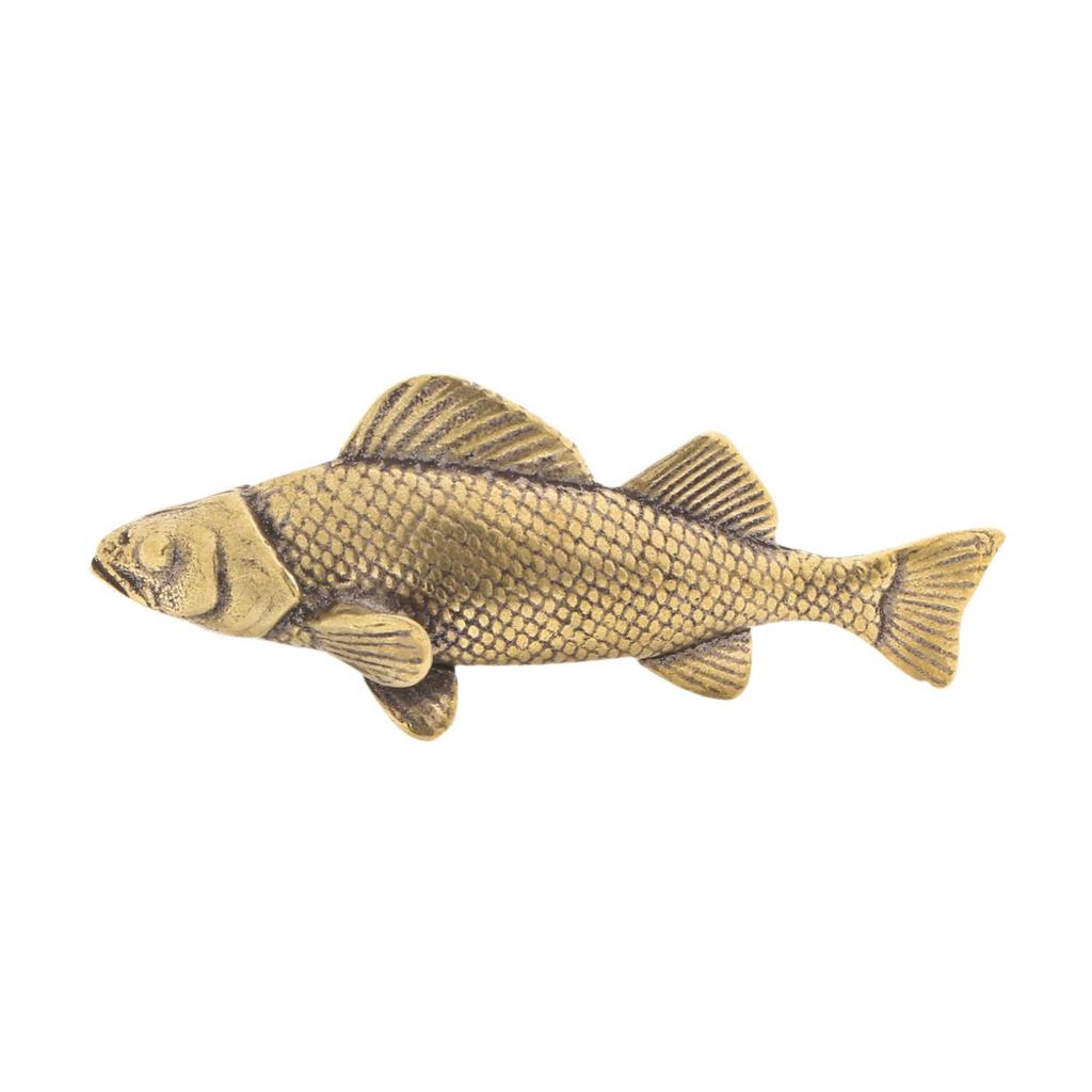 Gold Brass Fish Table Decoration Animal Sculpture Home Decor Figure for Modern Living Room Accessories