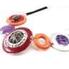 [J2209] - Designer Necklace 'Quadrillage' Red Orange Purple