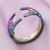 Rainbow Eye Horus Heart Star Ring Music Hip Hop Jewelry Stainless Steel Rings For Women Men Accessories Anillos Acero Inoxidable