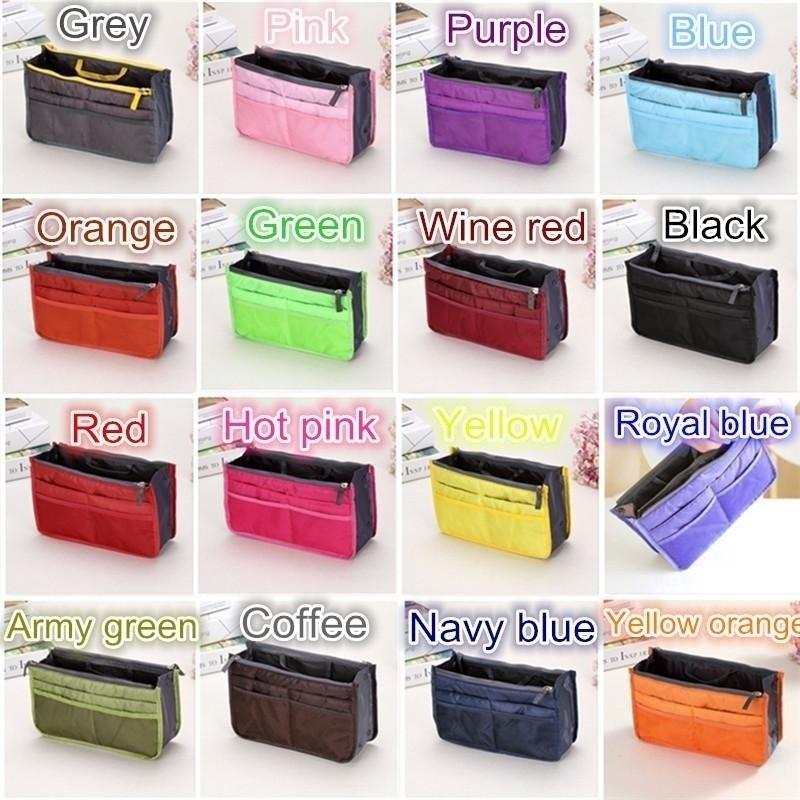 Органайзер-вставка для сумки Женский нейлоновый органайзер-вставка Сумка-кошелек Большая подкладка Косметичка для макияжа Дешевая женская сумка-тоут Мешочек