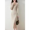 Women's Cashmere Dress 30% Cashmere 70% Wool Autumn and Winter Cashmere Skirt Soft and Warm