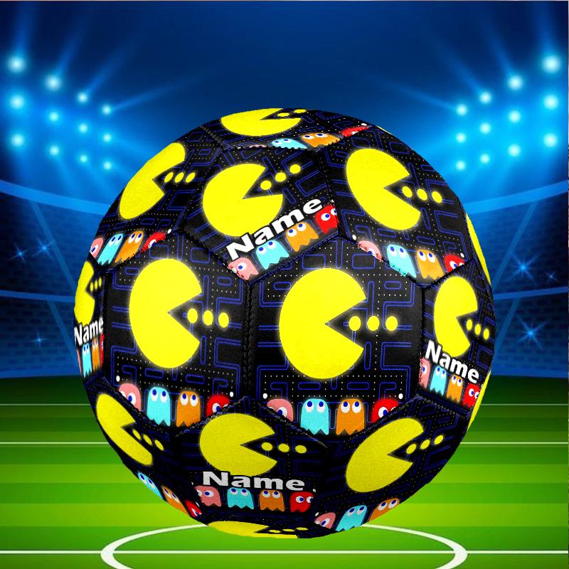 Custom Name Personalized PAC-A Print Size 5 Soccer Ball Training & Match Football, for Team, Kicking, Gift for Football Enthusiasts