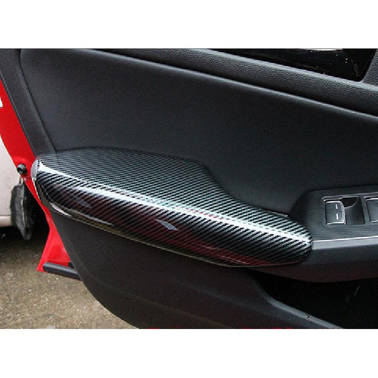 For Honda Civic Sedan Carbon Fiber Door Armrest cover trim 4pcs