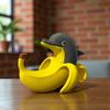 Банановый дельфин Орнамент Статуэтка с дельфином внутри Дизайн банана Скульптура на банановую тематику Украшение для дома