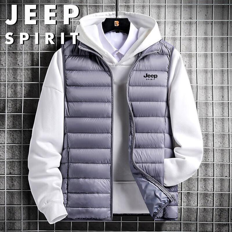 Мужской легкий пуховый жилет JEEP SPIRIT с воротником-стойкой