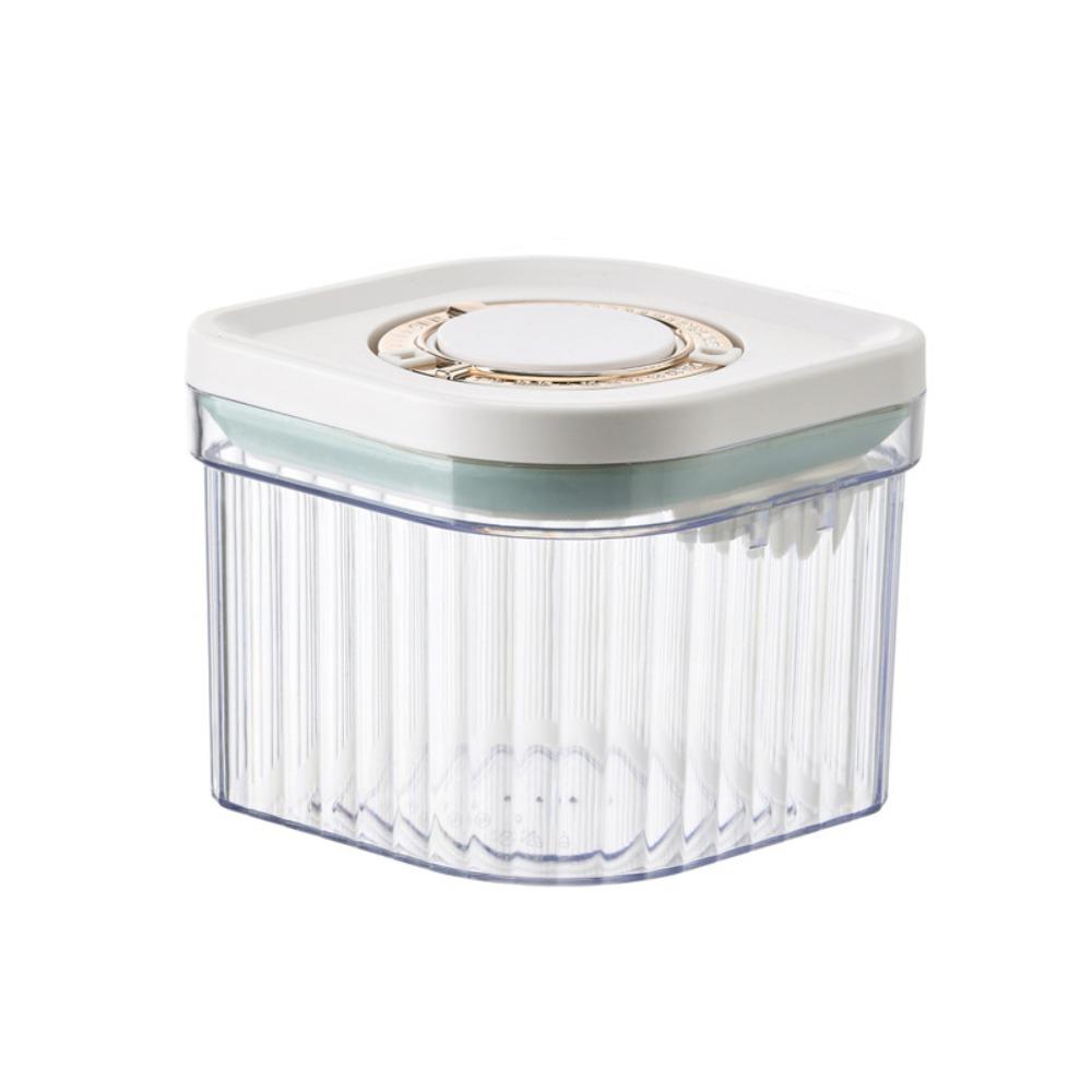 Portable Stripe Pattern Milk Powder Storage Box with Spoon Plastic Milk Powder Can Leakproof Sealed Grains Storage Jar Travel