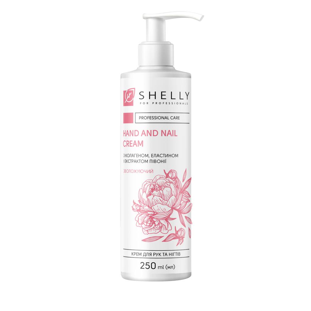 Hand and Nail Cream with Collagen, Elastin and Peony Extract Shelly 250 Ml