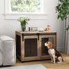 Dog Crate Furniture With Sliding Door For Medium Dogs Brown