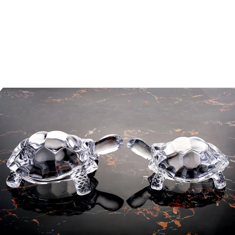 A Crystal Turtle Ornament, Mini Turtle Statue, Lucky Ornament, Suitable for Home Office Desk Decoration, Home Decoration