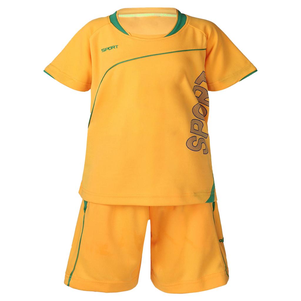 Детский спортивный костюм для бега для мальчиков, комплект из 2 предметов, топ с круглым вырезом, короткими рукавами и шортами на завязках, комплект из 2 шт.