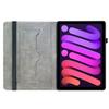 Для iPad мини (2024)/(2021) Кожаный чехол-подставка с узором и карманами для карт