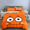 Smiling Face Cartoon Design Bedding Duvet Cover Set Duvet Cover Pillowcases  (1*Duvet Cover 2*Pillowcases, without duvet insert)