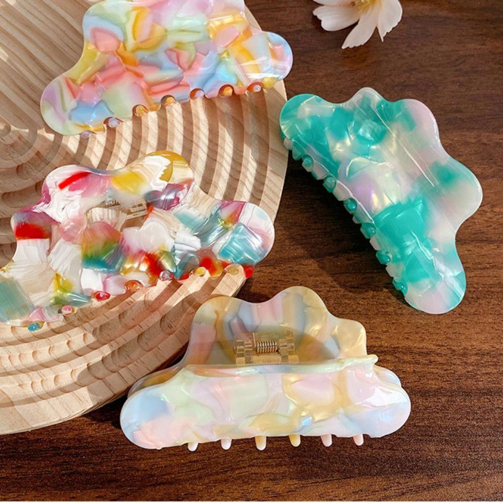 Заколка для волос в форме облака, однотонная черепаховая заколка для волос, когти для путешествий