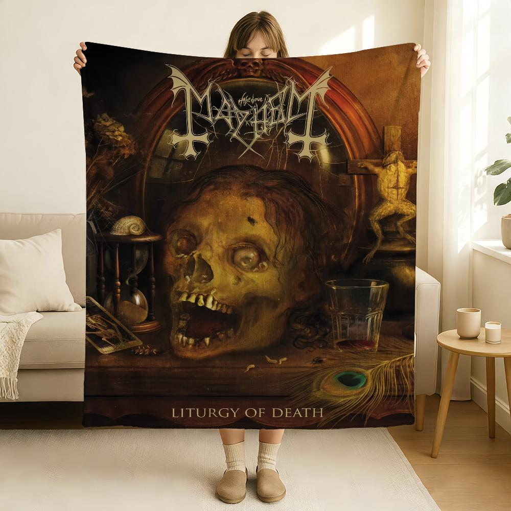 Плед M-Mayhem Liturgy of Death Мягкий и приятный для кожи Для дивана Кровати Дремоты Покрывало Всесезонное Одеяло