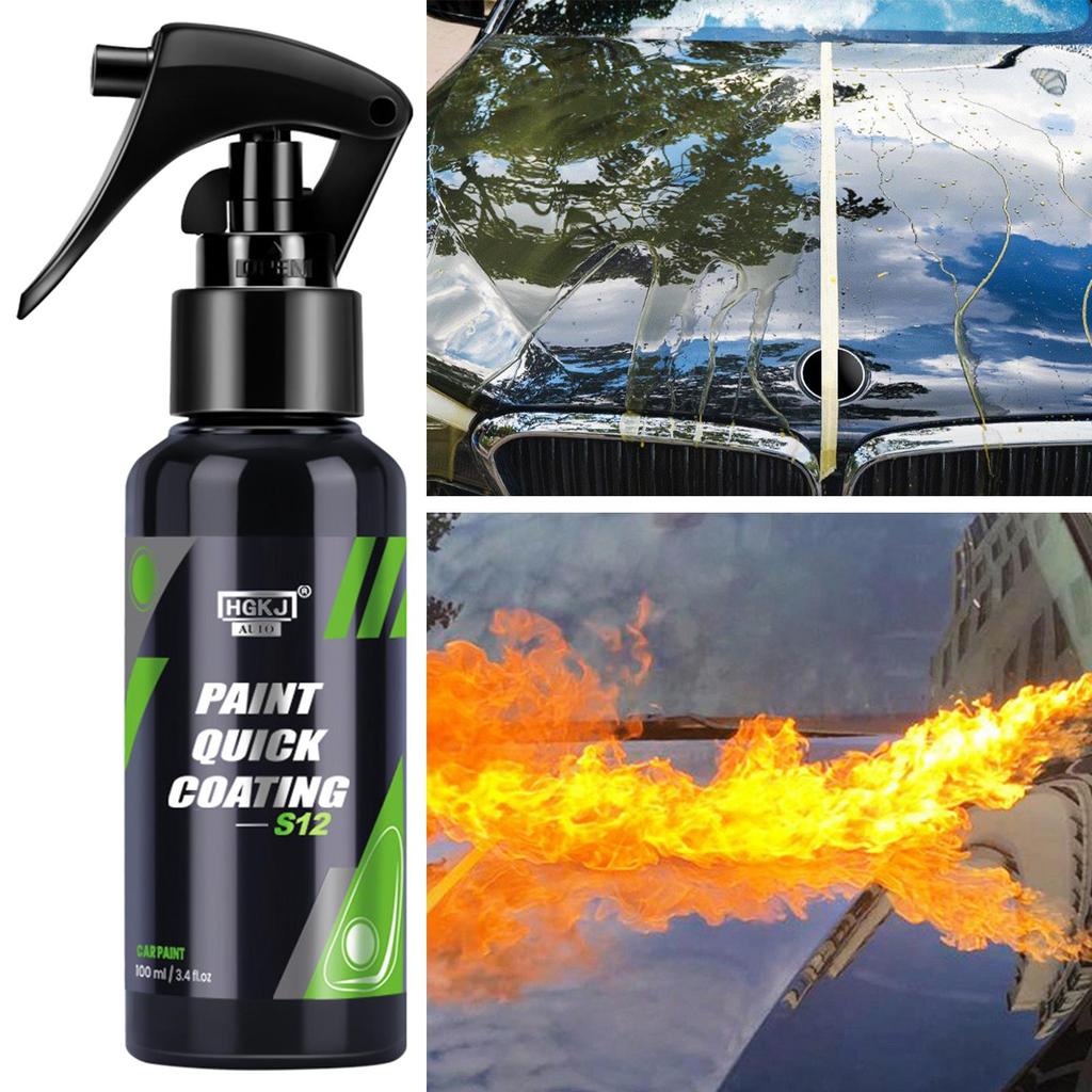 300 мл 9H Car Paint Quick Coating Car Ceramic Coating Spray Hydrophobic Polish Liquid Nano Wax Long Lasting Protection S12 HGKJ
