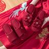 Lidani Wedding Slippers Wedding Festive Red Male and Female Couples Spring and Autumn Light Luxury Wedding Red Slippers