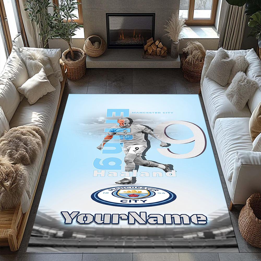 Haaland 31 Customized Name Carpet Design for Balcony Dining Room Kitchen Study room Anti-slip Rug Office home decor Perfect Gift for Friends & Family
