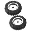 D12005 52mm RC Car Tyre Rubber Aluminium Alloy AntiSkid Tires for WPL D12 110 RC Truck(Silver S )