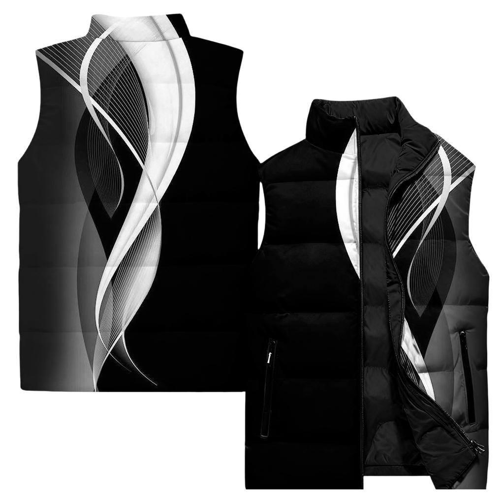 Ladies' Casual And Fashionable Sleeveless Vest Floral Pattern Printed Cotton Jacket