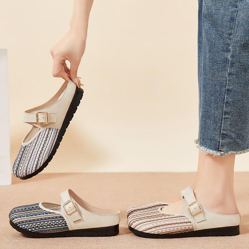 Женская обувь с мягкой подошвой, противоскользящая, износостойкая, полускользящая, дышащая сетчатая поверхность для ношения сандалий, модная повседневная обувь