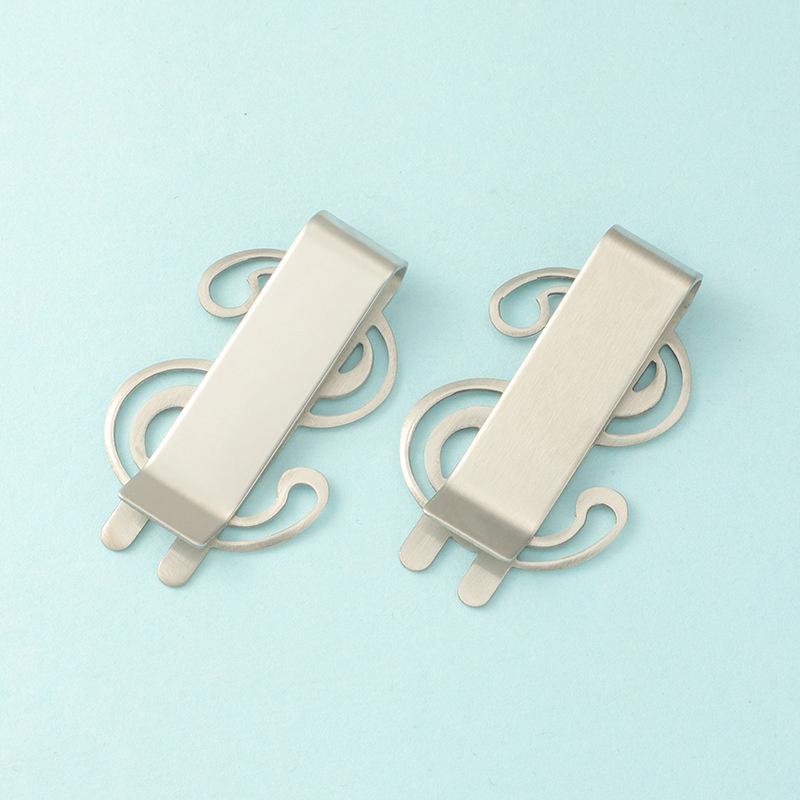 Тонкий зажим для денег из нержавеющей стали, зажим для купюр, держатель для купюр в виде доллара, монеты, банкноты