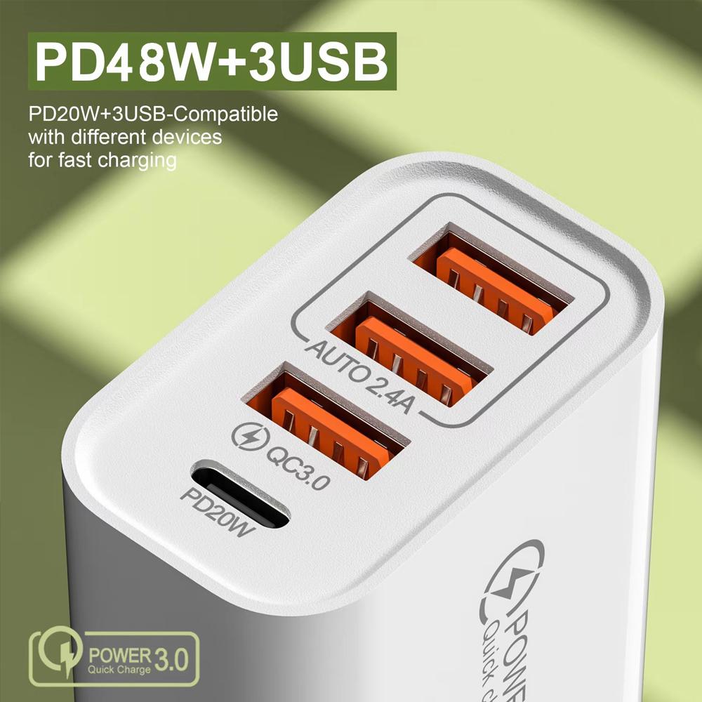 USB зарядное устройство QC 3.0 Type C PD быстрая зарядка для iPhone 12 13 Max Samsung S21 Xiaomi мобильный телефон EU/US вилка настенное зарядное устройство