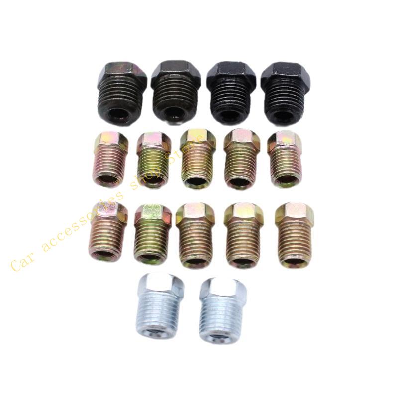 T21E 45 Sae Inverted Tube Nut Fitting for 3/16 Brake Line Tubing 16Pc Set