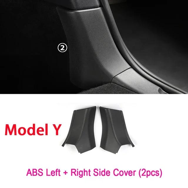For Tesla Model Y Trunk Sill Protector Premium TPE Rubber Boot Bumper Guards with ABS Sides Bar Fender Cover for Enhanced amagi