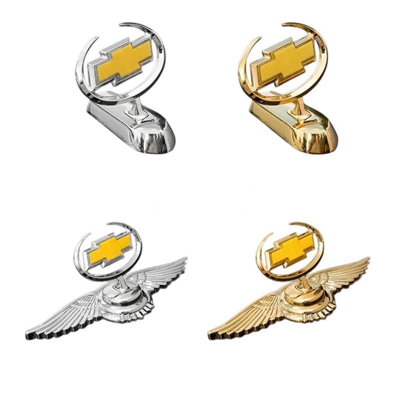 HLU1 Metal for Chevrolet AVEO CAPTIVA CRUZE TRAX IMPALA LACETTI MALIBU Sail SPARK Car Front Bonnet Hood Emblem Sticker Badge