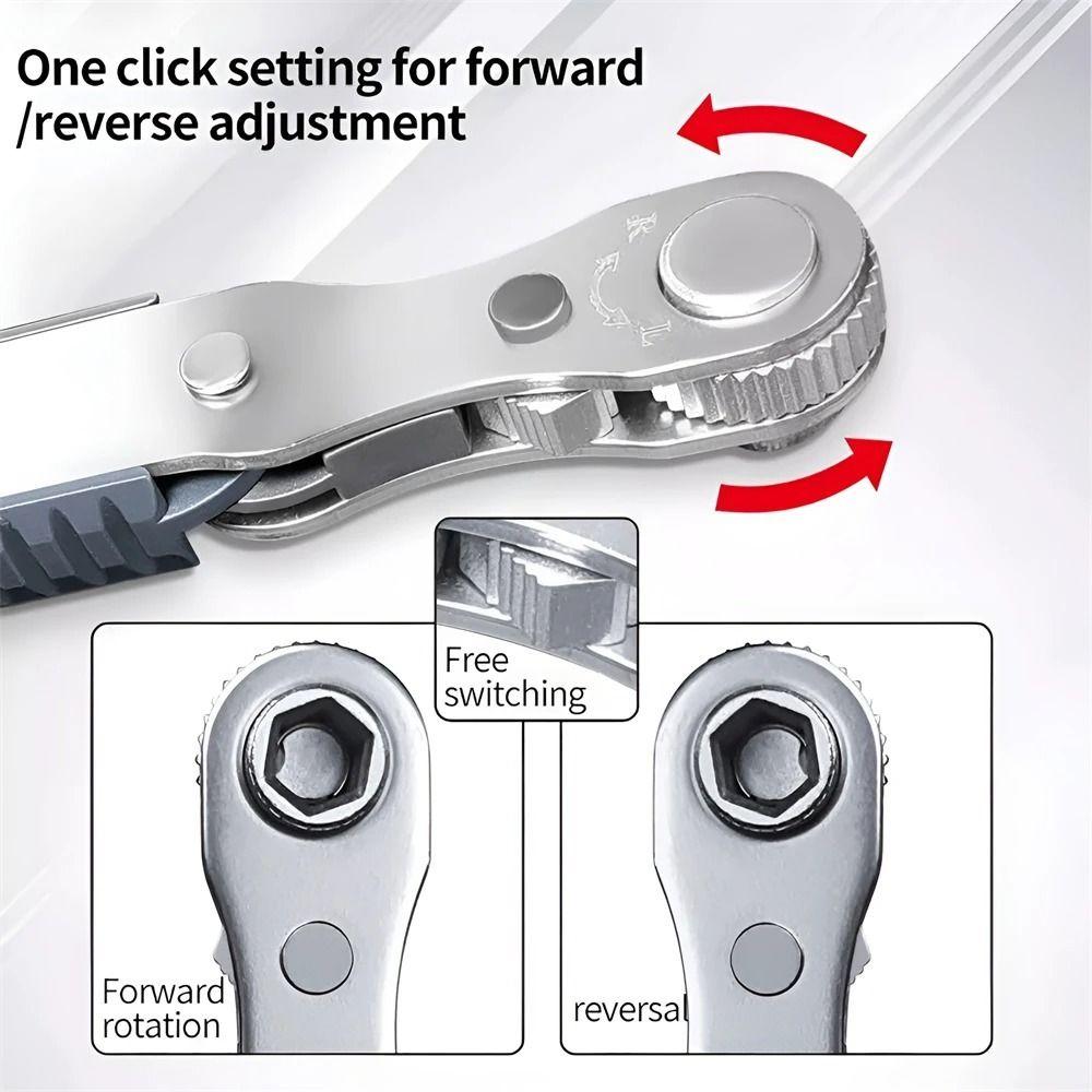 Socket Wrench Mini Ratchet Wrench Cross Slotted Repair Screwdriver  Assembly