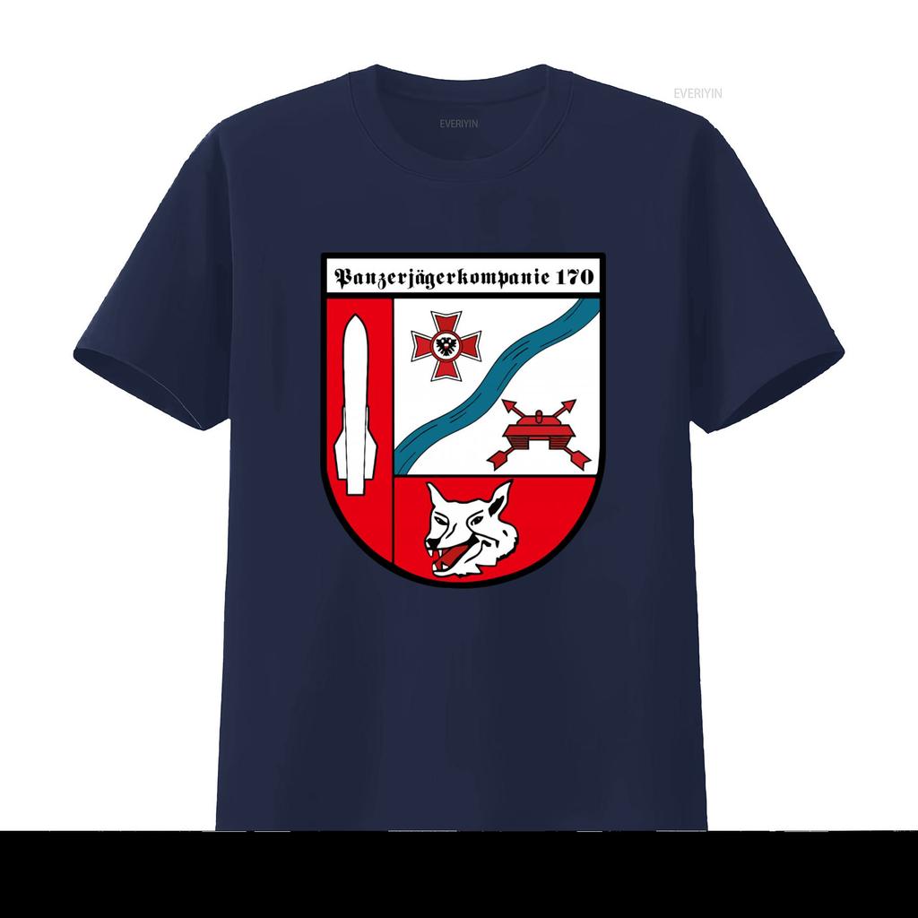 Tank Hunters Company 170 PzJgKp Waistband T Shirt Military Themed Print High Quality Fabric vintage Washed Breathable