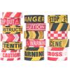 16 Rolls Yellow Red Boundary Washi Tapes Set Caution Line Adhesive Paper Masking Tape Decoration Stickers for Wrapping