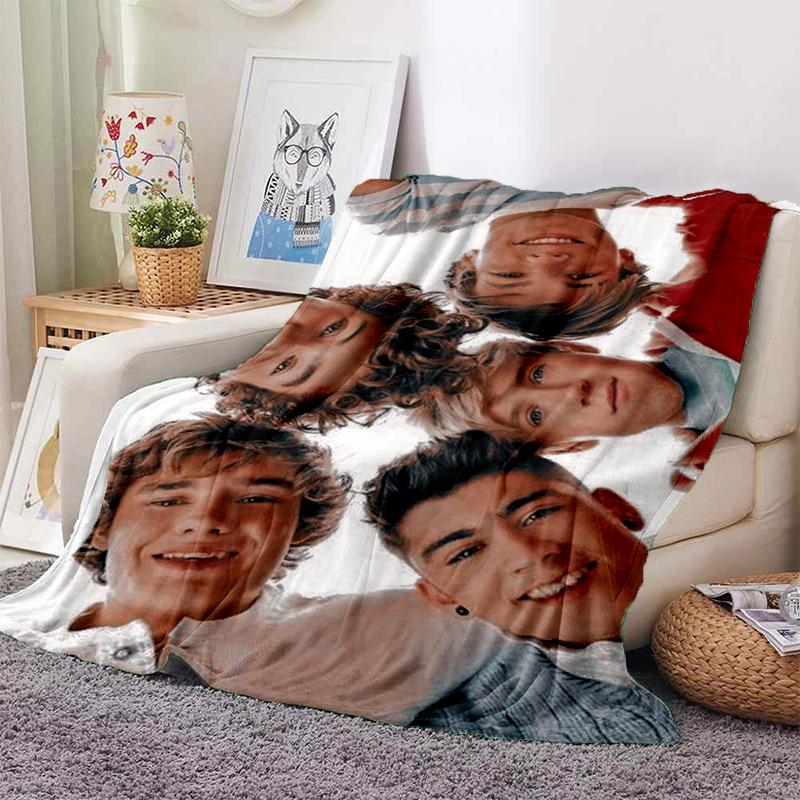 2025 Rock-One Direction Combinatio 1D Star Soft Blanket, Soft Throw Blanket для дома, спальни, кровати, дивана, пикника, дорожного чехла, подарка