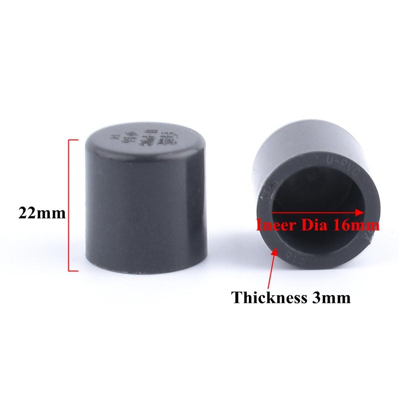 1~5 шт. 16 мм темно-серые фитинги для труб из ПВХ, соединители для аквариума, прямой тройник, колено, соединительное соединение, садовая труба из ПВХ, аксессуары для самостоятельного монтажа
