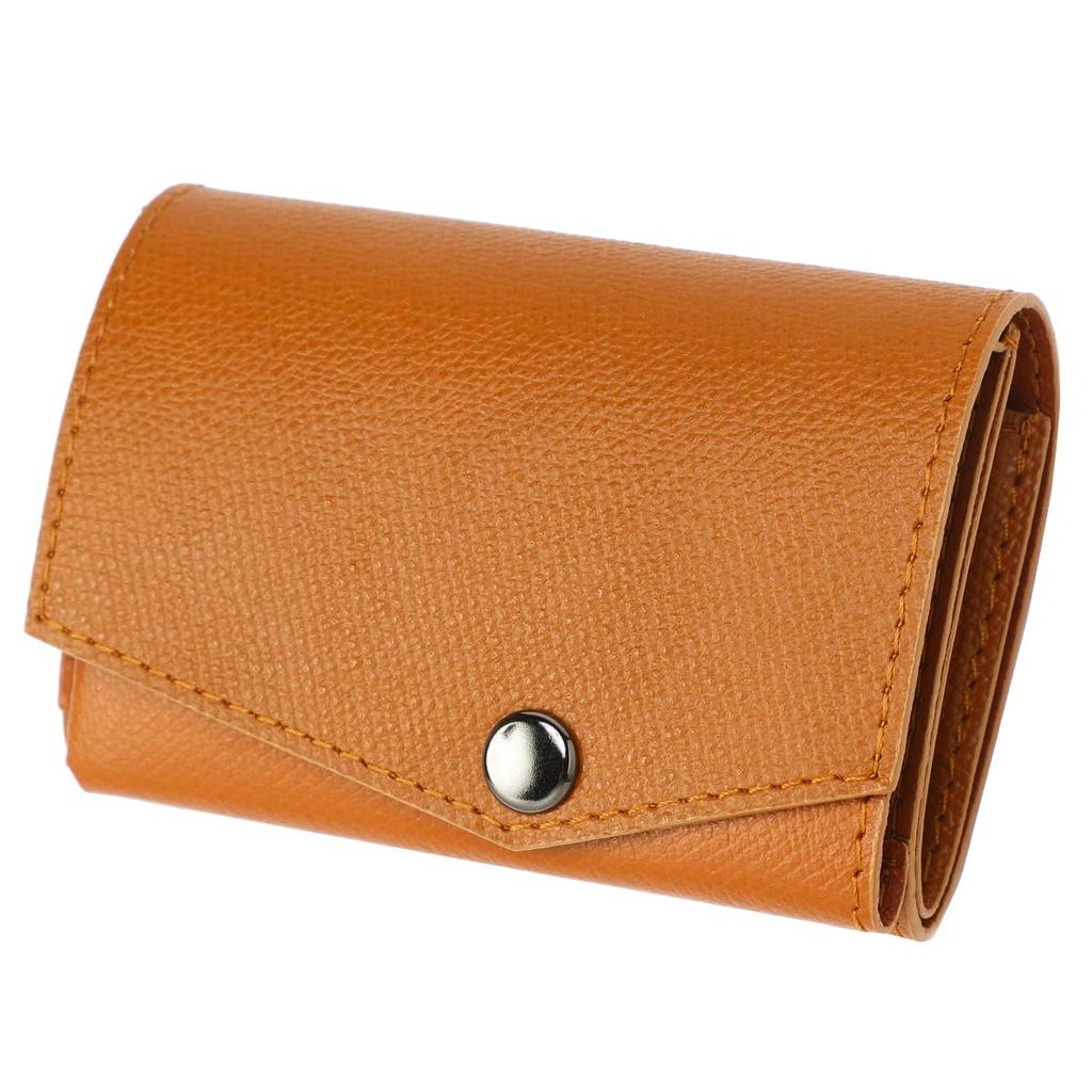 That Can Also Fit AirTag Wallet Made In Japan Genuine Leather Camel [Abrasus] "Small Wallet" Men's Women's