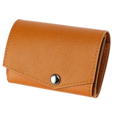 Который также подходит для AirTag Wallet Made in Japan Натуральная кожа Camel "Small Wallet" Мужской Женский