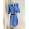European and American Single French Style Hollow Niche Design Shirt Dress