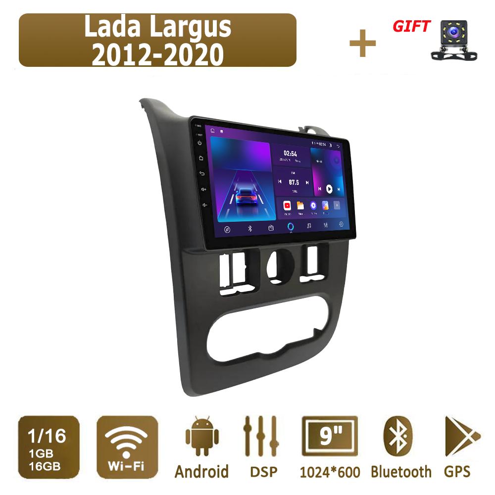 Android Car Radio For Lada Largus 2012-2020 Мультимедийный проигрыватель Головное устройство Стерео GPS Навигация BT WIFI 1+16 ГБ