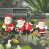 3 Pcs Santa Planter Hugger Figurine Miniature Santa Claus Holding Red Wine/Drinks Flower Pot Decoration for Bonsai Aquariums Garden Decor