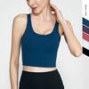 Sports Underwear Breathable Summer Cross Yoga Vest Thin Shoulder Strap Crop Top Solid Color Running Sportswear Women