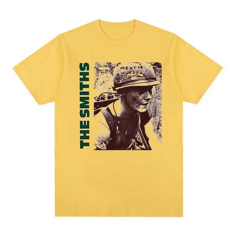 The Smiths Meat Is Murder Morrissey Marr 1985 Punk Rock Band Vintage Tshirt Cotton Unisex Tee Unisex Top Streetwear Oversize Casual