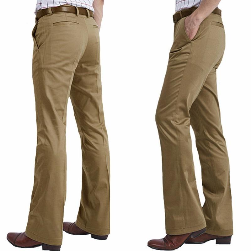 Мужские брюки-клеш 60-х 70-х годов, винтажные расклешенные брюки, формальные классические брюки, широкие брюки, тонкие брюки