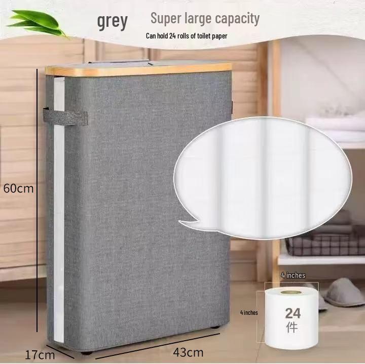 Складная водонепроницаемая корзина для хранения туалетной бумаги для ванной с крышкой