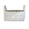 Cotton Small Quilted Storage Basket Folding Cosmetic Organizer  Dresser