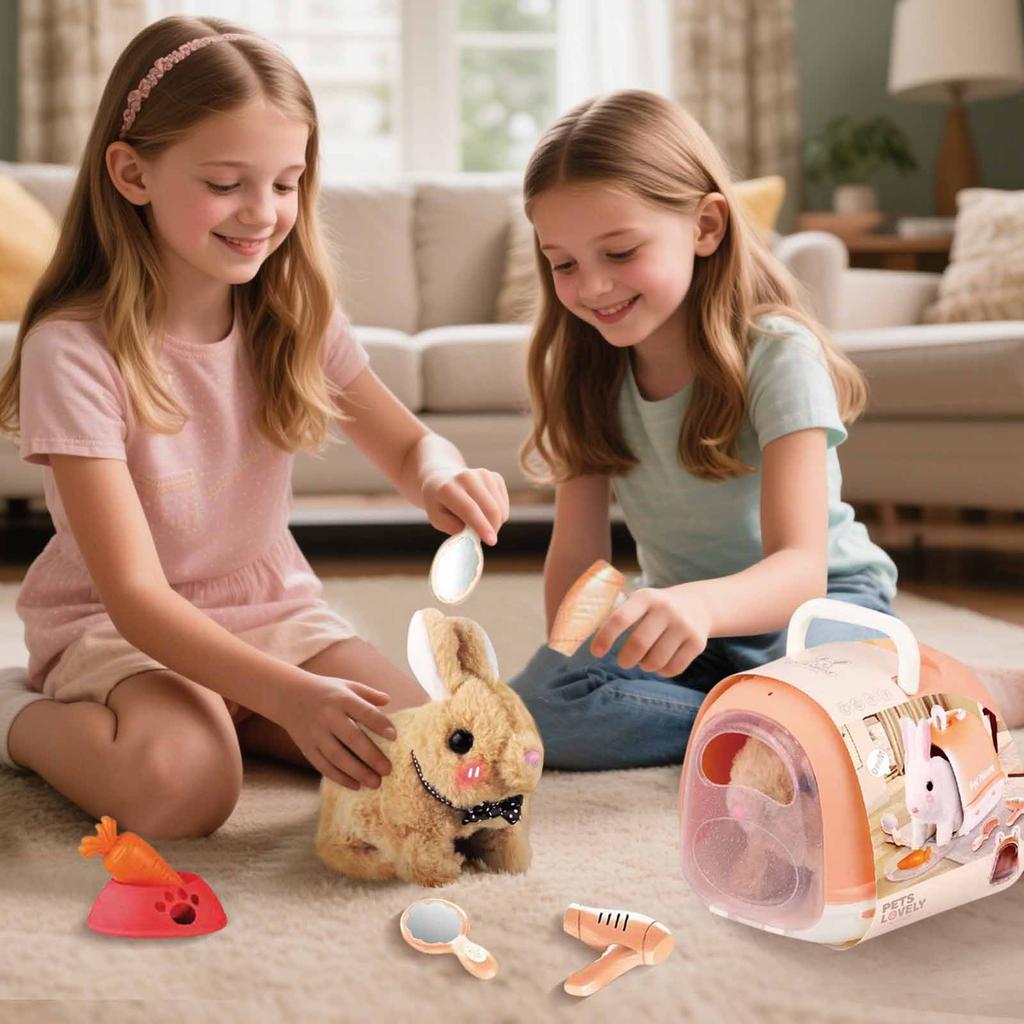 Робот-кролик Мой реалистичный робот-кролик Робот-кролик, как настоящий кролик Игрушечный кролик, ходит как настоящий кролик