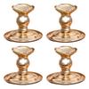 4 шт. Винтажные элегантные железные золотые подсвечники-конусы, настольные декоративные подставки для свечей для годовщины свадьбы, украшения для дома