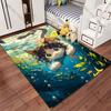 Cat swimming underwater with curiosity carpet Yoga living room room decor children's crawling mat doormat area rug games